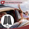 VekAuto 6 Pcs Front Rear Left Right Car Door Pillar Window Trim for Lexus LS430 2001-2006 Anti Scratch Sticker Pillar Posts Door Outer Exterior Cover Black view 2