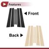 VekAuto 6 Pcs Front Rear Left Right Car Door Pillar Window Trim for Lexus LS430 2001-2006 Anti Scratch Sticker Pillar Posts Door Outer Exterior Cover Black view 3