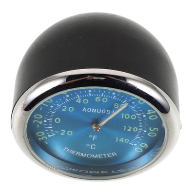 TOPPERFUN Car Dashboard Thermometer with Luminous Display and Digital Clock Mini Vehicle Interior Temperature Monitor 1.57X1.57X1.29In for Comfortable Driving