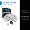 TRQ Front Brake Pad and Rotor Set Ceramic Coated Rotors view 2