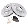 TRQ Front Brake Pad and Rotor Set Ceramic Coated Rotors view 3