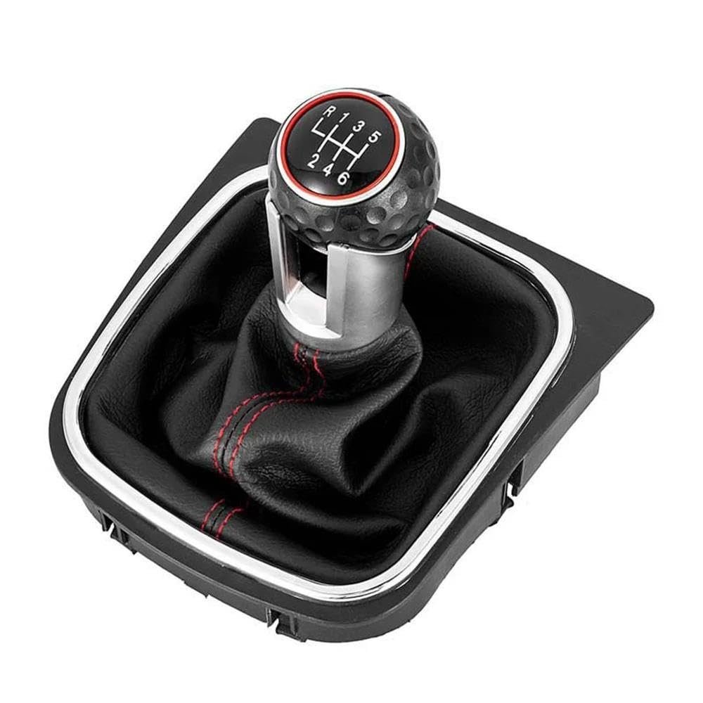FTRSHNSH Shift Handle 5/6 Speed Car Gear Lever Shift Knob Handball Dust Cover Gear Shifter Handle for Golf 5 6 Interior Replacement Parts(6-Speed)