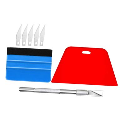 MOLUCKFU 1set Automotive Window Tinting Tool Kit Tint Scraper Carving Cutter Blades for DIY and Professional Use for Tricky Areas and Multi-Application Use