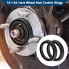 Hihaha Car Wheel Hub Centric Rings Wheels Center Shaft Shock Absorbing Hubrings Durable Polycarbonate OD 74.1mm to ID 54.1mm 4 Pcs Black Durable Material view 2