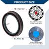 Hihaha Car Wheel Hub Centric Rings Wheels Center Shaft Shock Absorbing Hubrings Durable Polycarbonate OD 74.1mm to ID 54.1mm 4 Pcs Black Durable Material view 3
