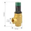 1/2in 3/4in 1in-2in BSP Female Balance Differential Pressure Bypass Valve Visual Adjusted For Air Conditioning Heat Pump Water Tank(DN25 1 0.5-3bar) view 2