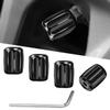 DUSCOKE 4 PCS Locking Car Tire Valve Stem Caps, Anti-Theft Wheel Valve Covers with Rubber Seal, Dust Proof Tire Air Stem Cover, Universal Auto Accessories for Car SUV Truck Motorcycle Bike (Black) view 1