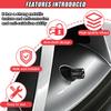DUSCOKE 4 PCS Locking Car Tire Valve Stem Caps, Anti-Theft Wheel Valve Covers with Rubber Seal, Dust Proof Tire Air Stem Cover, Universal Auto Accessories for Car SUV Truck Motorcycle Bike (Black) view 3