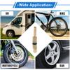A ABSOPRO 1set 45 Degree Copper Tire Valve Extension with Flexible Plastic 75mm Tire Valve Stem Extension for Car Motorcycle RV Truck Bike view 2
