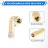 A ABSOPRO 1set 45 Degree Copper Tire Valve Extension with Flexible Plastic 75mm Tire Valve Stem Extension for Car Motorcycle RV Truck Bike view 4