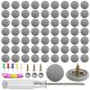 65 Set Automotive Car Roof Headliner Repair Button Pins Kit - 262 Pcs Universal Auto Roof Snap Rivets Retainers with Installation Tool for Car Roof Fixed, Fits All Cars (Grey Grid) view 1