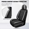ZWCS Car Seat Cover for KIA Carnival Hybrid 2025,Seat Cover Full Set,Non-Slip Waterproof seat Cover,Wear-Resistant Nappa Leather car seat Covers.(Standard 5 Seats/Black White) view 4