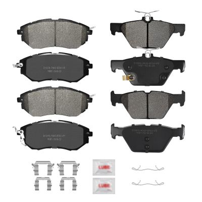 ACB ZONE Front and Rear Disc Brake Pads Set Ceramic w/Hardware Replacement for Subaru Legacy 2015/ Legacy 2016-2019 3.6L/ Outback 2015-2019/ Wrx 2016 2017 2018 2019 2020 2021 With Eyesight Package