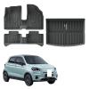 Compatible with Leapmotor T03 EV 2025 2024 2023 TPE Car Floor Mats Trunk Pad, 3D Waterproof Scratch-Resistant Cargo Liner Backrest Mats(3PCS Set) view 2