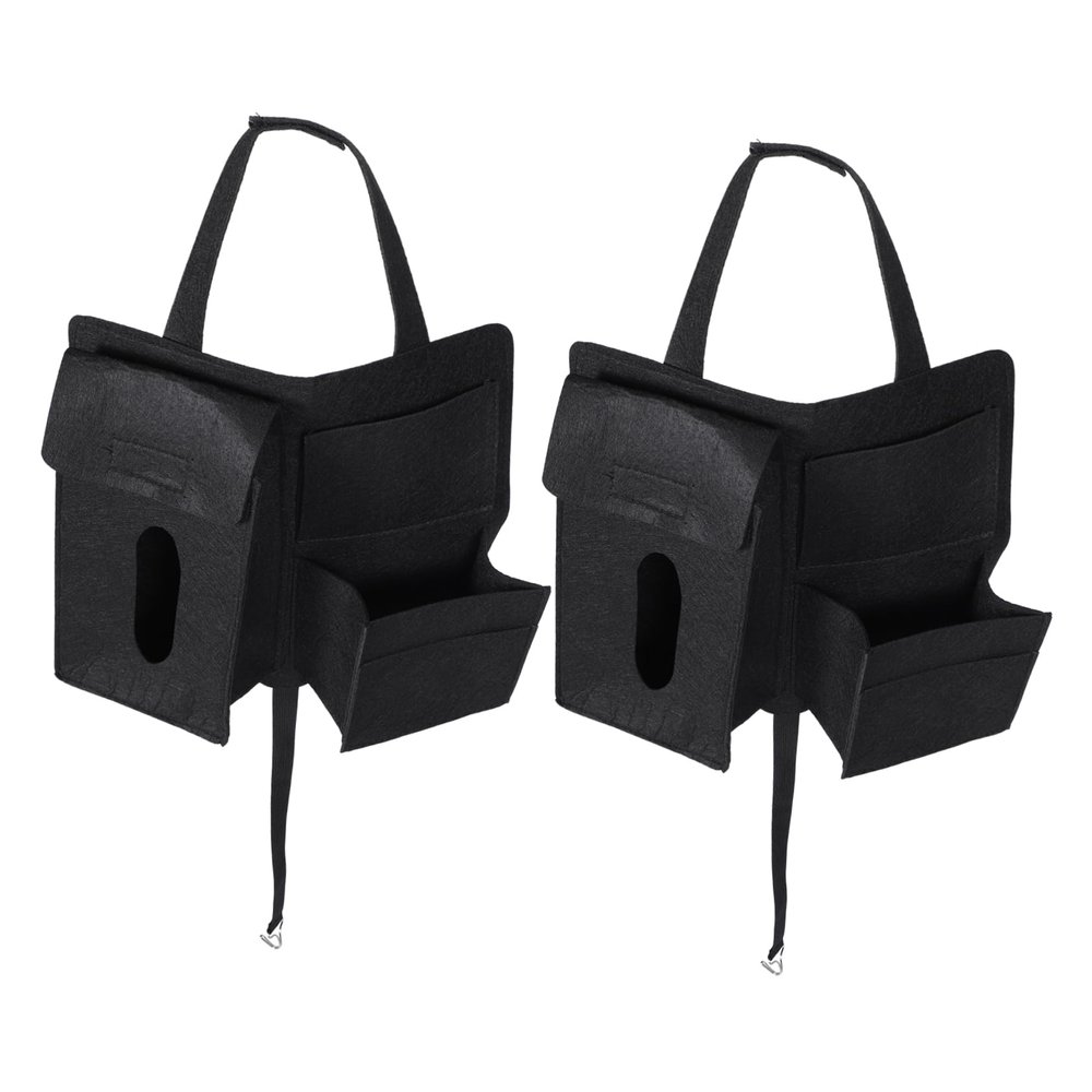 2pcs Backseat Car Organizer Hanging Storage Bag for Tissues