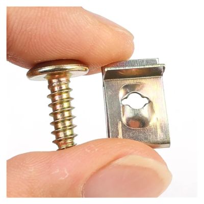 U-Shaped Car Self Tapping Screw Washer Nut Engine Cover Fasteners Auto Parts Suitable for M5(1set 20pcs)