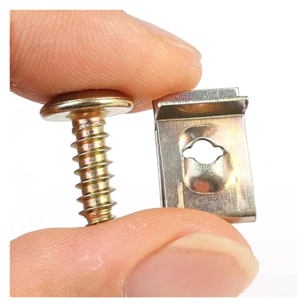 U-Shaped Car Self Tapping Screw Washer Nut Engine Cover Fasteners Auto Parts Suitable for M5(1set 20pcs)