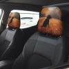 WZYCWB Leaves with Dogs Printed car headrest Cover - Compatible with Most Models, Universal for Cars, Trucks and Vans, Easy to Clean, view 2