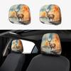 WZYCWB Deer by The River Printed car headrest Cover - Compatible with Most Models, Universal for Cars, Trucks and Vans, Easy to Clean, view 1