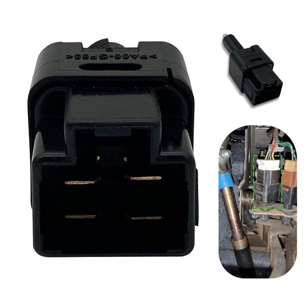 MOXRUQ 25320-AX000 Brake Light Switch, Stop Lamp Switch Assembly Replacement OEM 25320-AX00C 25320-AX000, Compatible with Nissan Infiniti Select Models (Black)