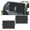 2PCS Car Window Windshield Sunshade, Magnetic Double Layer Side Window Sun Shade Auto Privacy Curtain for Baby Protection, Car Camping Accessories for Blocking UV Rays and Heat (Rear) view 1