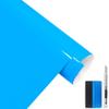 LZLRUN Ultra Gloss Premium Blue Vinyl Car Wrap Film Self Adhesive Air Release Channel Auto Body Film (1ft x 5ft) view 1