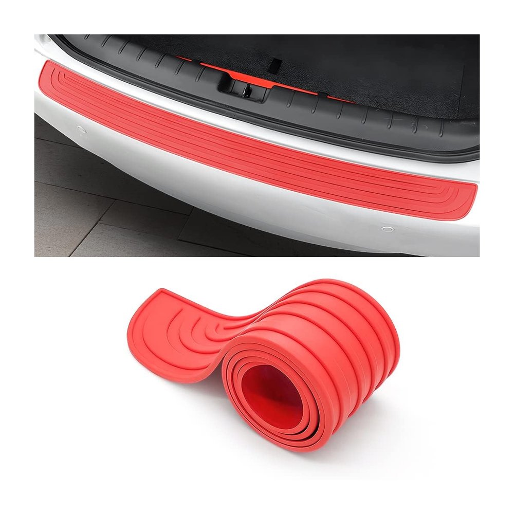 Car Rear Bumper Protector for 2017-2023 2024 2025 Jeep Compass, Anti-Scratch and Anti-Slip Rubber Trunk Door Entry Cover Rear Bumper Protection Cover,C