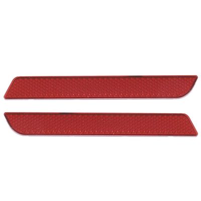 NDNCZDHC Pair of Saddlebag Reflector Latch Cover Safety Warning Small Size Fit for Touring FLT FLHT FLHRC (Red)
