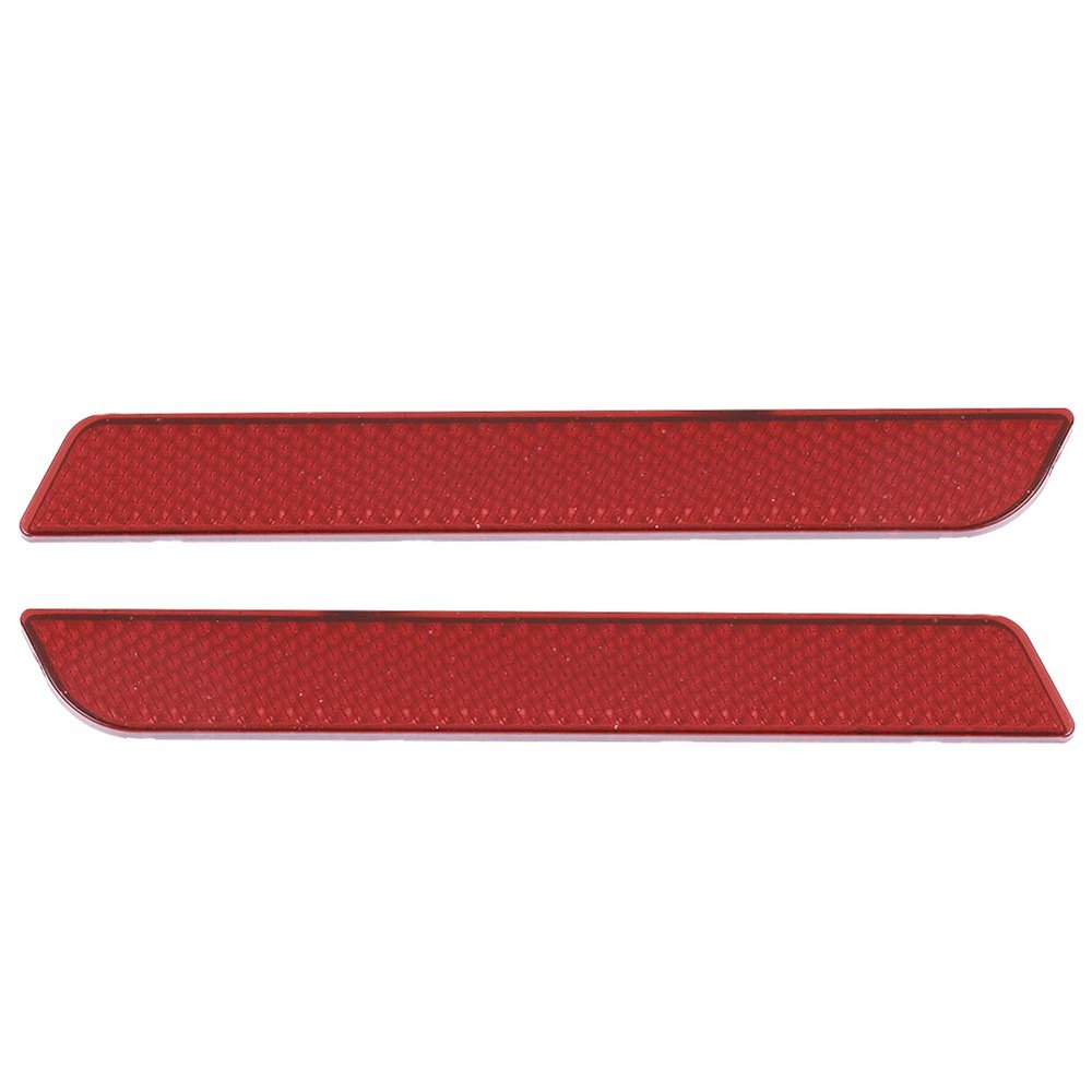 NDNCZDHC Pair of Saddlebag Reflector Latch Cover Safety Warning Small Size Fit for Touring FLT FLHT FLHRC (Red)