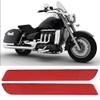 NDNCZDHC Pair of Saddlebag Reflector Latch Cover Safety Warning Small Size Fit for Touring FLT FLHT FLHRC (Red) view 3