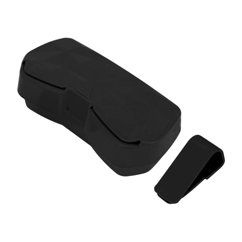 A ABSOPRO Car Sunglasses Case Magnetic Universal Car Visor Eyeglasses Holder Storage Box Plastic Black 16x7.5cm 1 Pcs