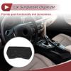 A ABSOPRO Car Sunglasses Case Magnetic Universal Car Visor Eyeglasses Holder Storage Box Plastic Black 16x7.5cm 1 Pcs view 3