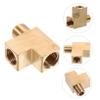 M10 Copper Tee Fitting Connector for Oil Air Line Connections view 2