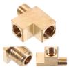 M10 Copper Tee Fitting Connector for Oil Air Line Connections view 3