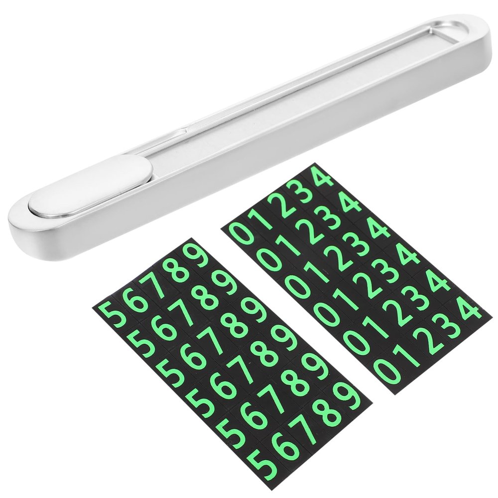 PRETYZOOM Car Parking Temporary Parking Card Phone Number Display Aluminum Alloy