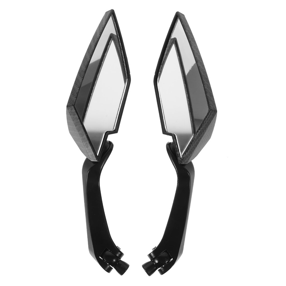 TOPPERFUN Adjustable Aluminum Rear View Mirrors for Motorcycle and Scooter Rotating Side Mirrors Black Compatible Screws and Construction