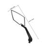 TOPPERFUN Adjustable Aluminum Rear View Mirrors for Motorcycle and Scooter Rotating Side Mirrors Black Compatible Screws and Construction view 2