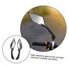 TOPPERFUN Adjustable Aluminum Rear View Mirrors for Motorcycle and Scooter Rotating Side Mirrors Black Compatible Screws and Construction view 3