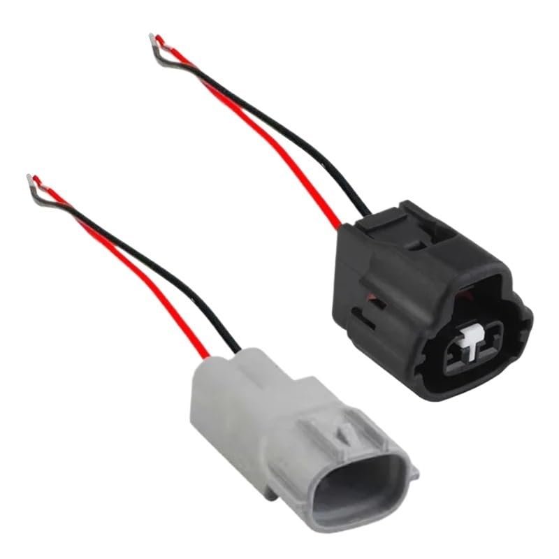 FTOMIKA Cars Connectors 1/5/10/20 Sets 2 Pin 90980-11168 Auto Wire Harness Plug 7283-7526-30 for Connector 1JZ 2JZ 1UZ 3UZ(2p Male Female A,1 Set)