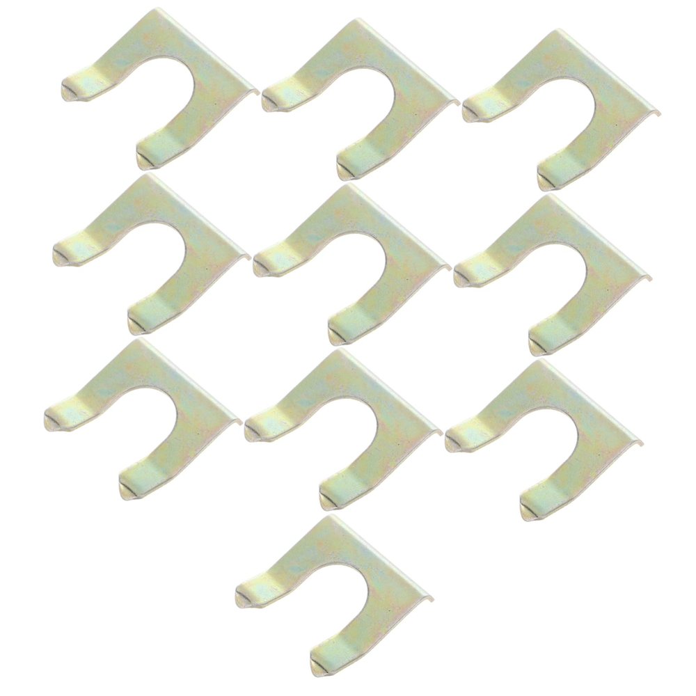 FELTECHELECTR 10pcs Brake Line Fixing Clamp Iron Brake Holder Clips for Cable U-clip for Fuel Line
