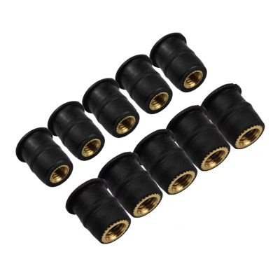 10Pcs Universal Motorcycle Windshield Screw Kit - M4 M5 M6 Rubber Well Nuts & Bolts Fastener Set for Windscreen Installation - Anti-Vibration Waterproof Fit Most Bikes(M5 10PCS)