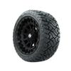 GTW 14 Inch Golf Cart Wheels and Tires Combo | GTW Barricade Gloss Black Wheels on 23x10-R14 (23") Maverick Steel Belted Radial All Terrain Tires | Set of 4 view 3