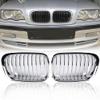 AutoXcessori 2PCS Chrome Front Bumper Kidney Grille for BMW E46 Sedan 98-01 view 1