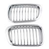 AutoXcessori 2PCS Chrome Front Bumper Kidney Grille for BMW E46 Sedan 98-01 view 3