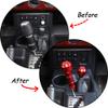 MAODOK Car Replacement Gear Head Accessories Fit for Toyota FJ Cruiser 2007-2021,Aluminum Alloy Center Console Shifter Knob Stick Head Lever Cover Trim (Red) view 2