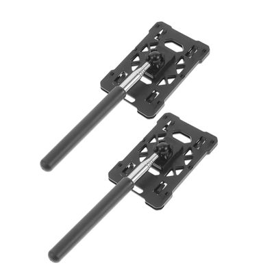 Abaodam 2pcs Black Vinyl RFID Card Holder for Parking Toll Access Control Stick Car Garage Aid Extendable Badge Retriever