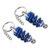 HEALLILY 2pcs Automotive Key Chain Ring with Shock Absorber Design Motorcycle and Car Key Holder Stylish Blue Keyring for Hanging and Decoration Unique Auto Enthusiasts view 1