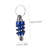 HEALLILY 2pcs Automotive Key Chain Ring with Shock Absorber Design Motorcycle and Car Key Holder Stylish Blue Keyring for Hanging and Decoration Unique Auto Enthusiasts view 2