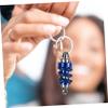 HEALLILY 2pcs Automotive Key Chain Ring with Shock Absorber Design Motorcycle and Car Key Holder Stylish Blue Keyring for Hanging and Decoration Unique Auto Enthusiasts view 4