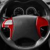 Automotive Interior Compatible with Toyota Camry 2007 2008 2009 2010 2011 Accessories Carbon Fiber Dash Car Wheel Panel Media Button Frame Trim Cover Sticker (Type D) view 3